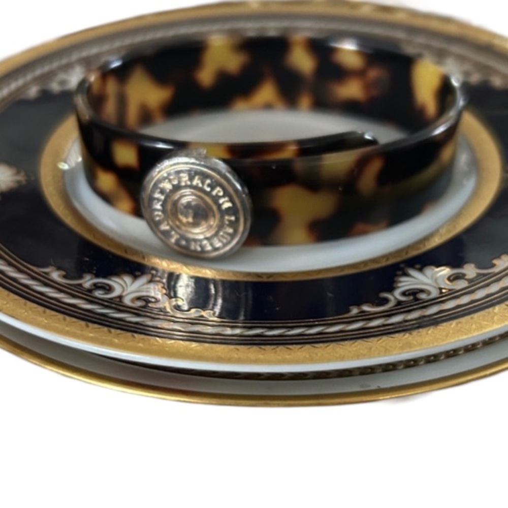 Tortoise Wrap Bracelet with Gold Accent